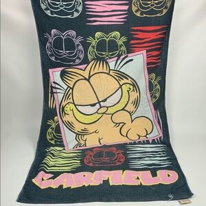 Vintage 1978 Garfield Bath Beach Towel Large Garfield graphic 100% Cotton Retro